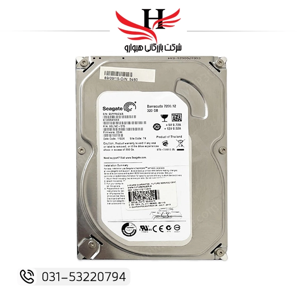 هارد اینترنال استوک سیگیت SEAGATE ظرفیت 320 گیگابایت مناسب کامپیوتر دسکتاپ برای ذخیرهسازی اطلاعات